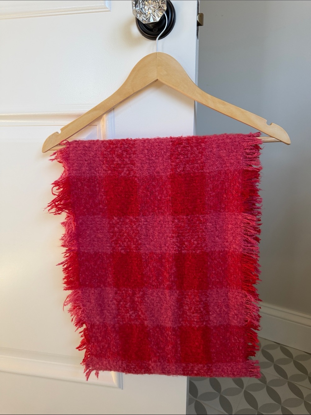Anthropologie Red/Pink infinity scarf